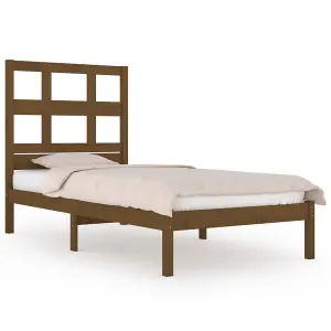 Berkfield Bed Frame Honey Brown Solid Wood Pine 100x200 cm