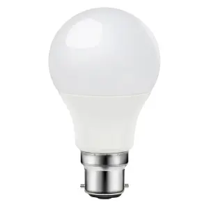 Diall B22 7.3W 806lm White A60 Neutral white LED Light bulb, Pack of 3