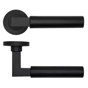 Garda Lock Door Handle Powder Coated Black