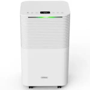 VonHaus 12L/Day Dehumidifier, 24 Hr Timer, Continuous Drainage, for Damp/Condensation, Laundry Drying, Mould/Smell Control