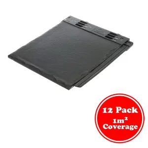 Envirotile Plastic Roof Tile - Slate Effect Anthracite Grey - 12 Tile Pack