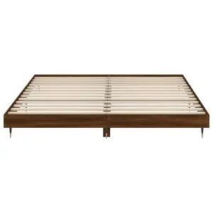 Berkfield Bed Frame Brown Oak 120x200 cm Engineered Wood