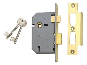 UNION 2277 3 Lever Mortice Sashlock Satin Chrome 65mm 2.5in Box