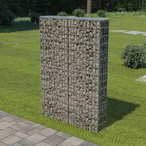 Berkfield Gabion Wall with Covers Galvanised Steel 100x20x150 cm