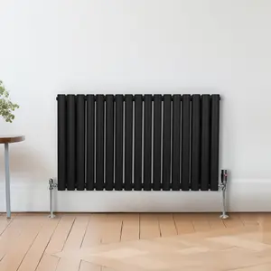 Oval Radiator - 600 x 1020mm - Black