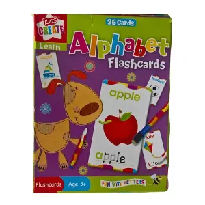 Kids Create Alphabet Flash Card (Pack of 26) Multicoloured (One Size)