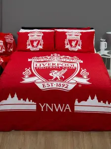 Liverpool FC Tone Double Panel Duvet and Pillowcase Set