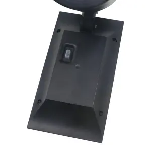 Black Solar-powered 120lm Integrated LED Outdoor Spotlight