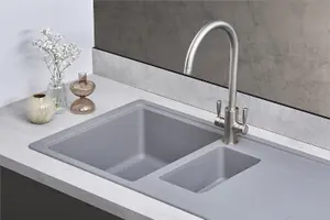 Franke Gemini GMD651UG 1.5 Bowl Tectonite Reversible Urban Grey Kitchen Sink