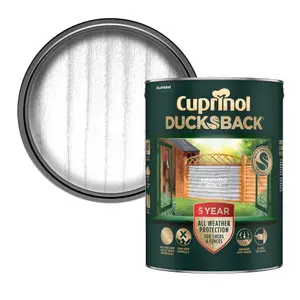 Cuprinol Ducksback Herring Grey Matt Exterior Wood paint, 5L Tin