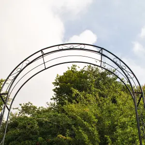 Tivoli Metal Decorative Garden Arch in Black