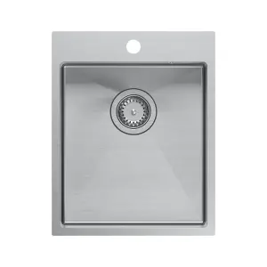 Quadron Russel 90 Compact Kitchen Sink, 350mm to fit 40cm cabinet, Stainless Steel