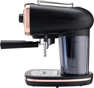 Cooks Professional Coffee Machine Espresso Maker Barista Pro 15 Bar Pump Frothing Wand Black/Copper