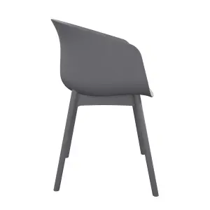 York xl Dining Chair in Charcoal, 2 pieces