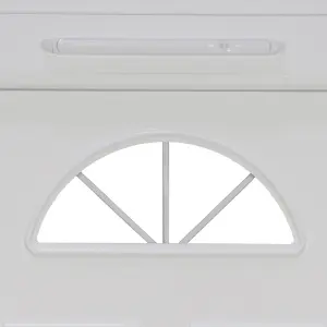 Fortia Lorne Clear Glazed White RH External Front Door set, (H)2085mm (W)840mm