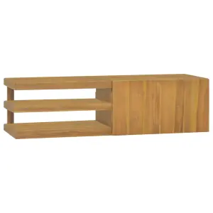 Berkfield Wall-mounted Bathroom Cabinet 110x40x30 cm Solid Wood Teak