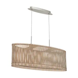 EGLO Sendero Maple Wood Pendant Light