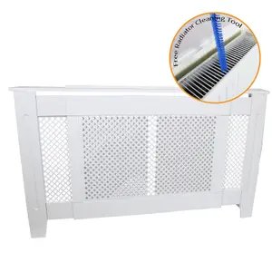 Adjustable Radiator Cover MDF White 1400mm 1920mm