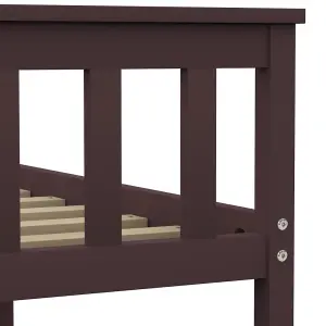 Berkfield Bed Frame Dark Brown Solid Pinewood 160x200 cm