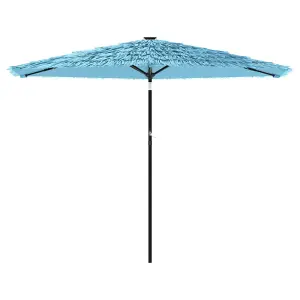 Berkfield Garden Parasol with Steel Pole Blue 288x288x225 cm