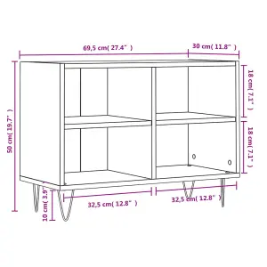 Berkfield TV Cabinet High Gloss White 69.5x30x50 cm Engineered Wood