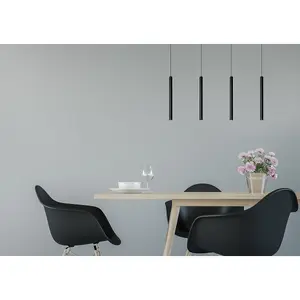 Lucide Lorenz Modern Bar Pendant Light - LED Dim. - 4x4W 3000K - Black