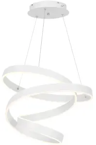 Milagro Andromeda White LED Pendant Lamp 45W High Quality Designer Light With A Stunning Flowing Design