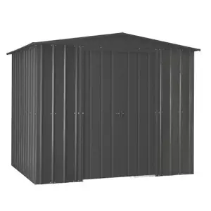 8 x 6 Premier Apex Metal Garden Shed - Anthracite Grey (8ft x 6ft / 8' x 6' / 2.5m x 1.9m)