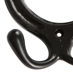 Hammer & Tongs - Horse Shoe Double Coat Hook - W100mm x H110mm - Black