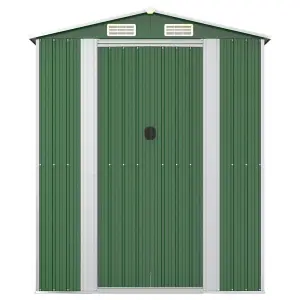 Berkfield Garden Shed Green 192x523x223 cm Galvanised Steel