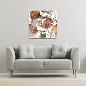 Watercolour Flower Print (Canvas Print) / 46 x 46 x 4cm