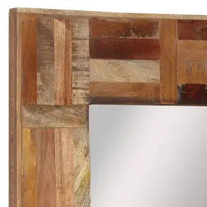 vidaXL Wall Mirror Solid Wood Reclaimed 50x50 cm