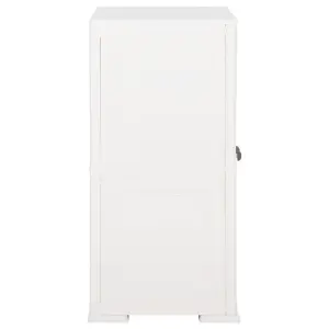 Berkfield Plastic Cabinet 79x43x85.5 cm Wood Design White