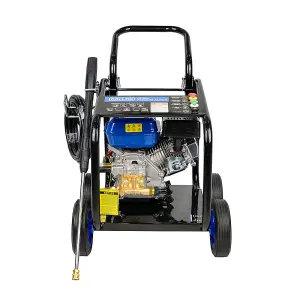 POLLOR Petrol Pressure Washer 7HP 3500 PSI Power Jet Patio Wash 242 Bar High Power With 5 Nozzles