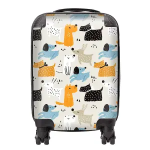 Hand Drawn Dogs Suitcase - Small