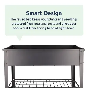 Raised Metal Planter Bed Garden Vegetables Flowers Large 80L