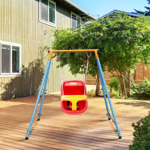 Outdoor Swing Set for Garden, Metal Frame Suitable 117 x 102.5 x 113cm