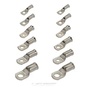 10 x Crimp or Solder Battery Lug Terminals for a 10mm² Cable with 6mm Bolt Hole