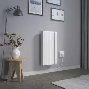 Right Radiators 3FIN 700W Ceramic Electric Radiator Portable Wall Mounted Heater Smart WIFI Control Timer