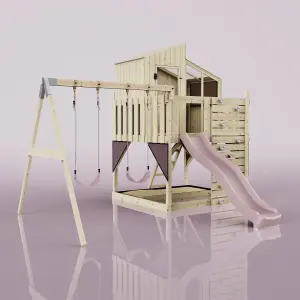 PolarPlay Kids Climbing Tower & Playhouse with Swing and Slide - Swing Geir Rose