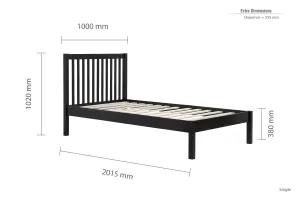 Birlea Nova Single Bed Frame In Black