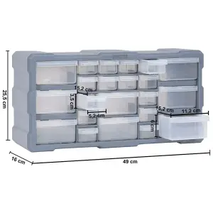 Berkfield Multi-drawer Organiser with 22 Drawers 49x16x25.5 cm