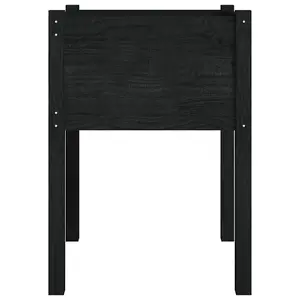 Berkfield Garden Planters 2 pcs Black 50x50x70 cm Solid Pinewood