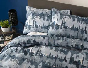 The Lyndon Company - NY/LDN/PAR/MUN Blue Duvet Set