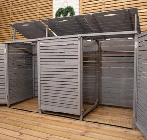 Pack of 6 Grey Washed Back Panels Only For SA BINS Triple Bin Storage