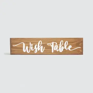 Peak Heritage Engraved Wooden Wedding Sign 40cm - Wish Table