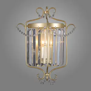 Luminosa Classic Wall Lamp Golden Champagne 1 Light , E14