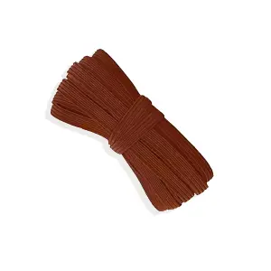 5mm Wide Flat Elastic Band, Adjustable Strech Elastic Cord Flat Tape, Brown - 25 metres