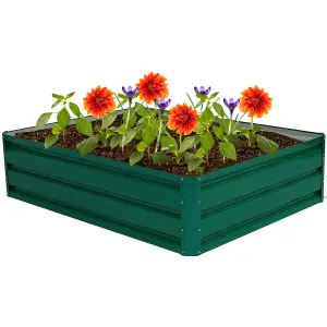 Costway 4 x 3ft Metal Raised Garden Bed Outdoor Planter Box Backyard