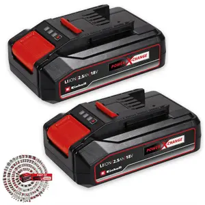 Einhell 18v Power X-Change Starter Kit 2x 2.5Ah Battery + Dual Port Twin Charger